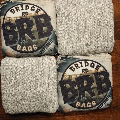 Four bags with 'BRB Bridge Rd Bags' printed on two of them.