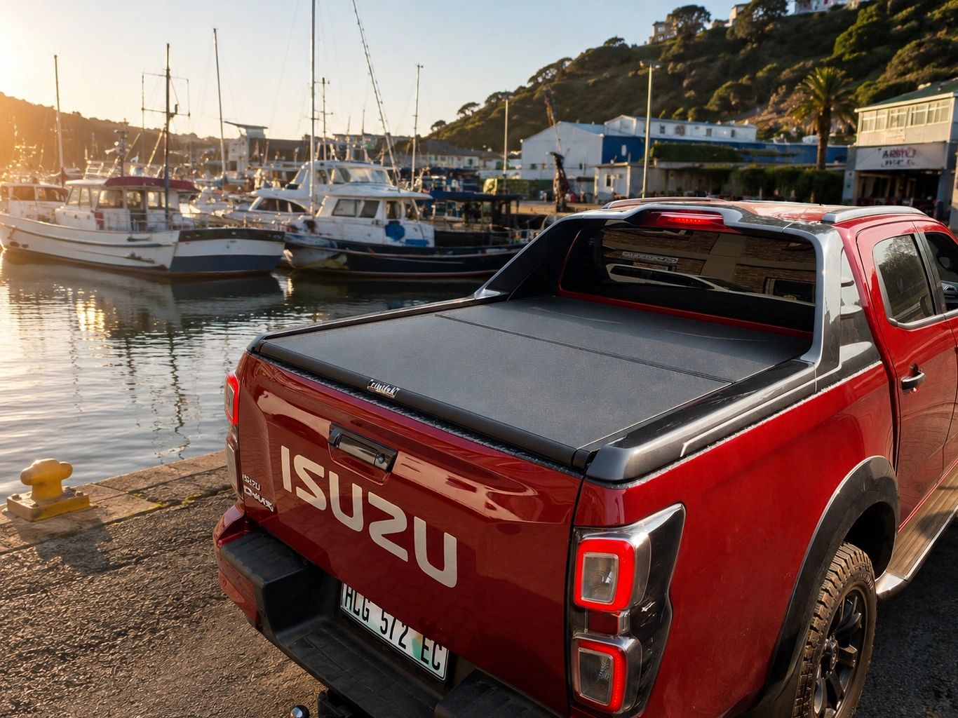 Isuzu folding sliding hard tonneau cover