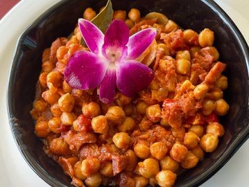 garbanzo frito,  pea beans, havana Grill cuabn restaurant Las Vegas