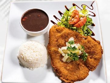 Pollo empanizado, marinated boneless chicken breast,  Havana Grill Las Vegas, Cuban Restaurant, Lati