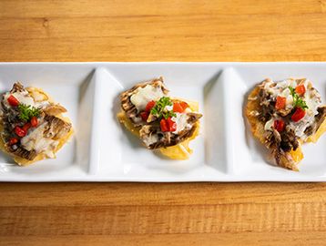 Tostones, thick pieces of qreen plantain, Havana Grill Las Vegas, Cuban Restaurant, Latin Restaurant