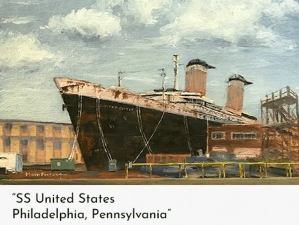 A beautiful painting of SS United States 