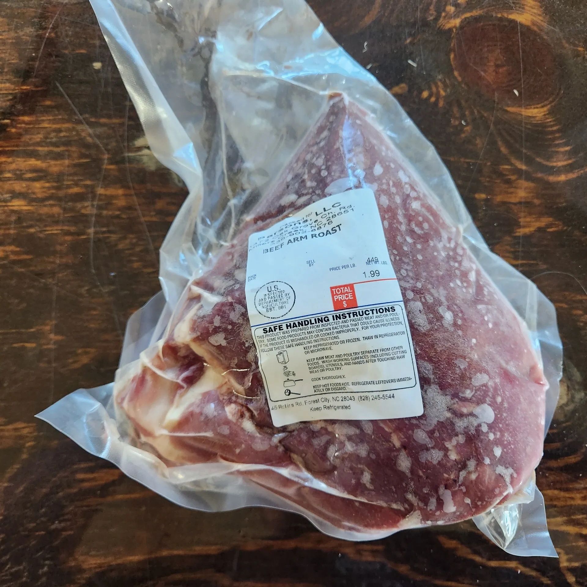 Beef Arm Roast-$9.00/lb