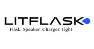 Litflask logo with tagline highlighting its multifunctional features.