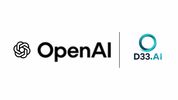 Logos of OpenAI and D33.AI side by side separated by a vertical line.