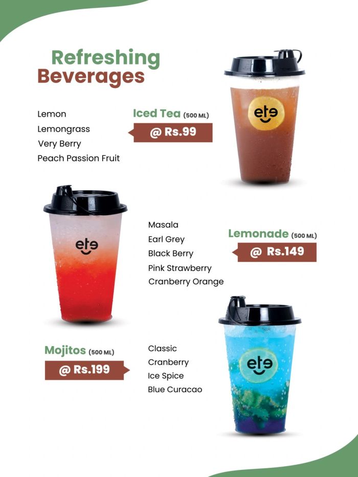 CoffeTea menu: Refreshing Beverages