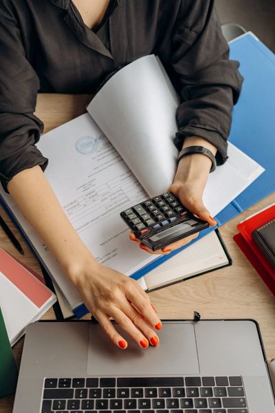 An accountant working