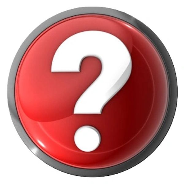 Red button with a white question mark.