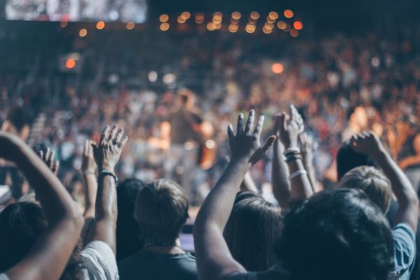 People worshiping in a group