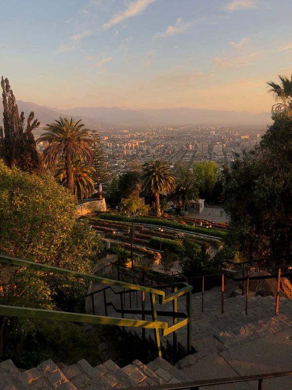 Cerro San Cristóbal al atardecer