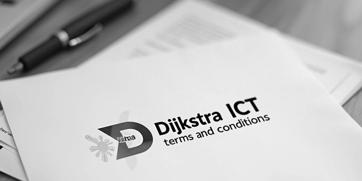 Dijkstra ICT Philippines terms and conditions on paper on a desk