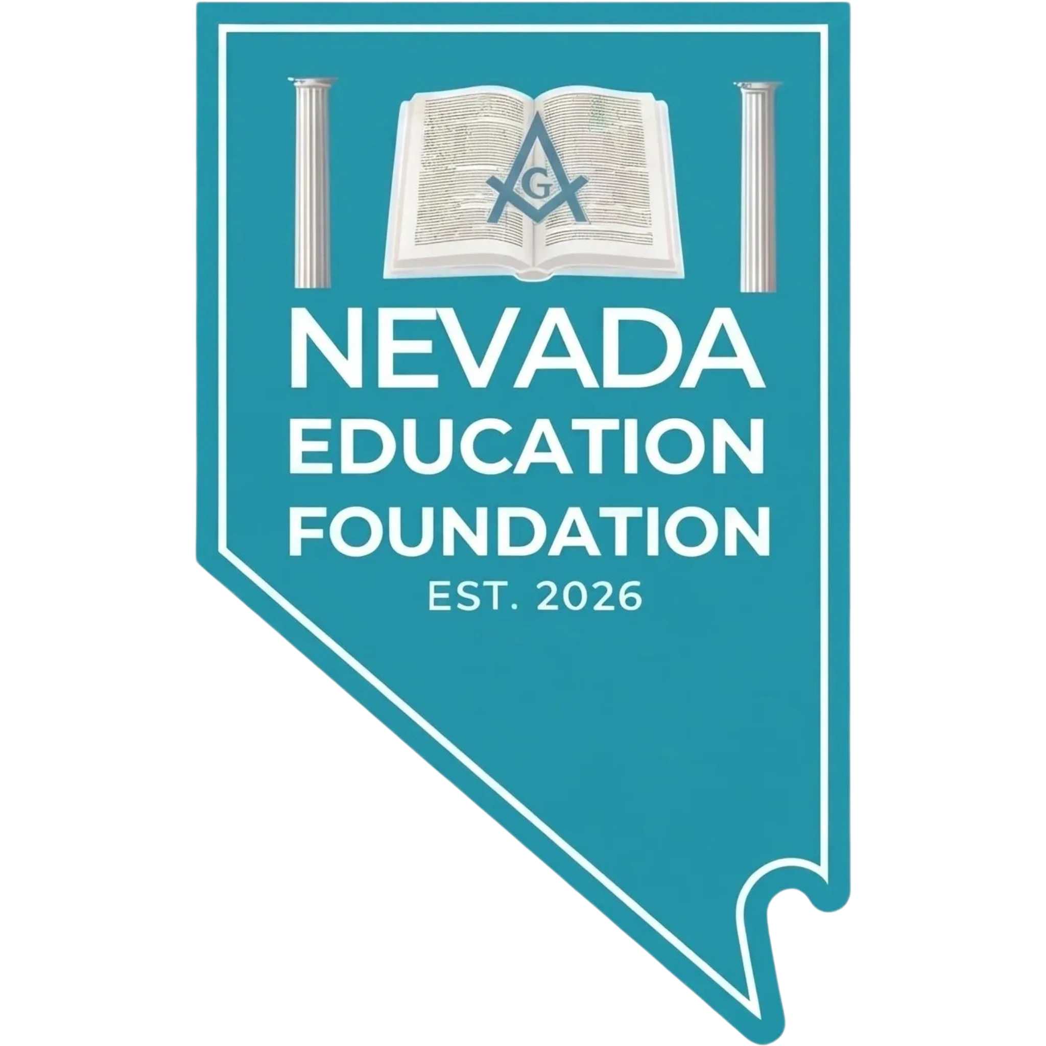 Nevada Education Foundation logo with Masonic symbols.