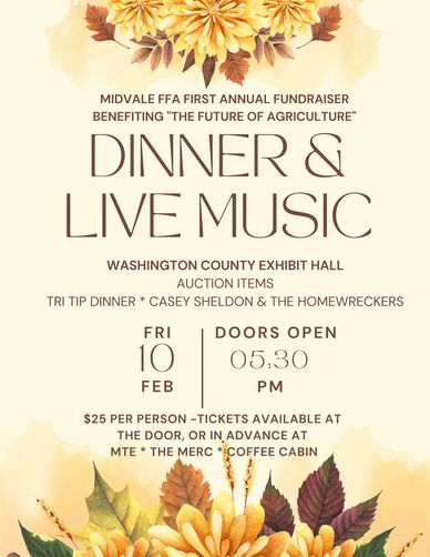 midvale idaho FFA fundraising dinner and auction