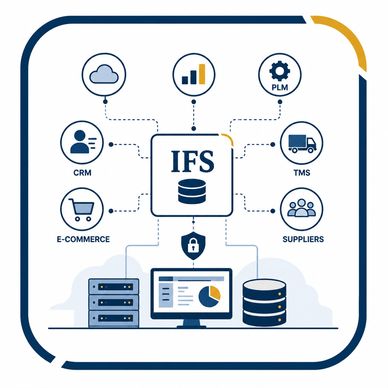 Diagram of IFS integrating multiple business functions.