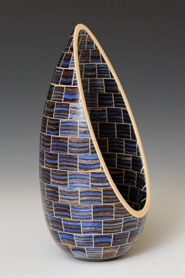 Rhapsody in Blue Wood art Sculptural Wood