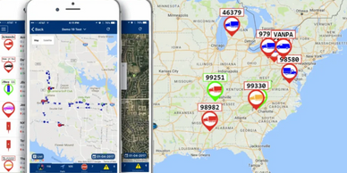 Fleet tracking software with map