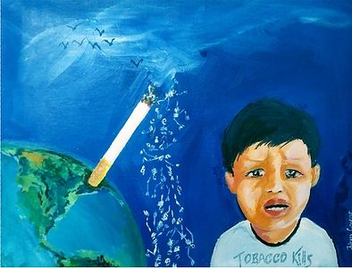 Jibin George, Artist, Protect Kids from Tobacco, World no tobacco day, Jibin George artist, Jibin 