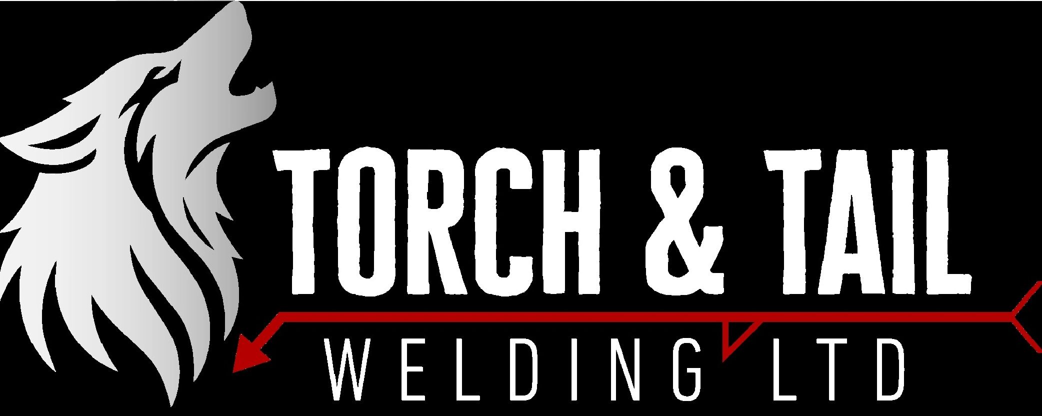 Logo of Torch & Tail Welding Ltd with a wolf head and red arrow.
