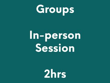 Announcement for a 2-hour in-person group session.
