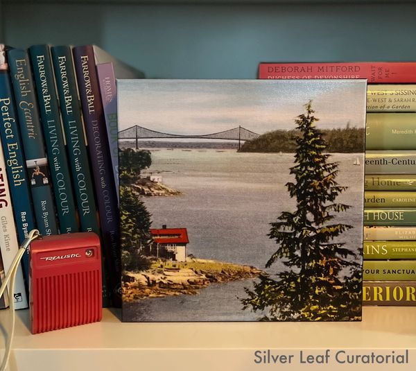 Vintage Vancouver Lions Gate Bridge Silver Leaf Curatorial 