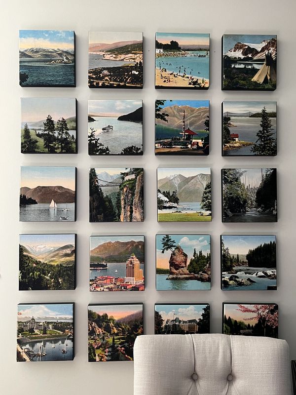 Gallery Wall Decor Interior Design artwork vintage images Vancouver BC Silver Leaf Curatorial Interi