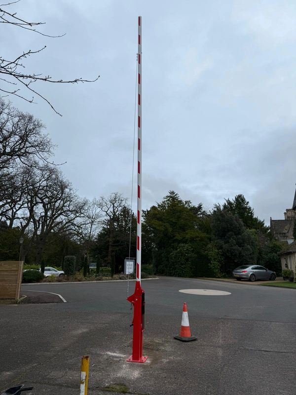 Manual rising barrier installed in Cheltenham.