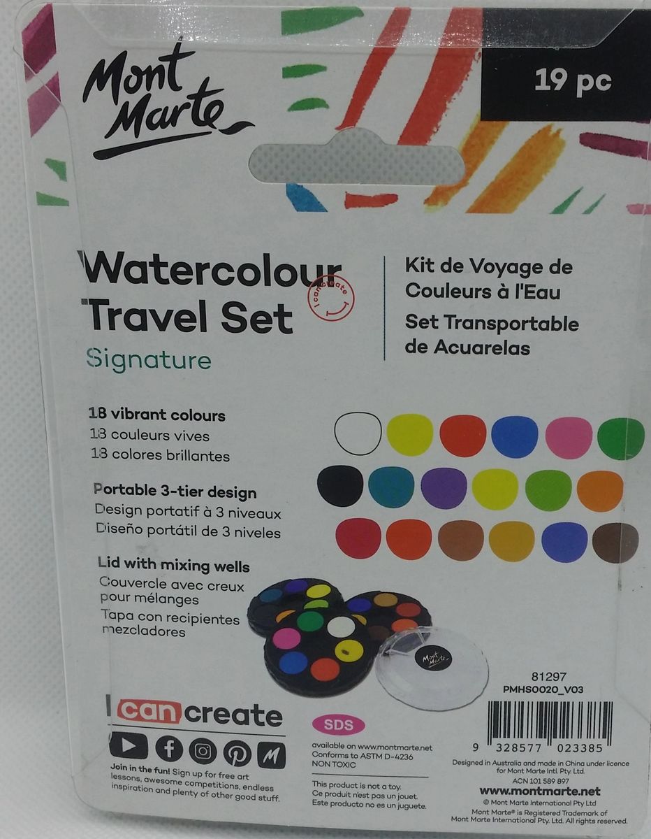 Watercolor Travel Set Signature 19pc