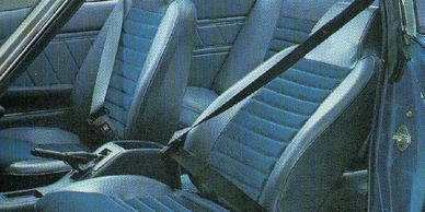 Blue Vinyl & Cloth Interior Front Seating of Mazda Rotary CD Cosmo AP, Rx-5, 121, 121L Landau.