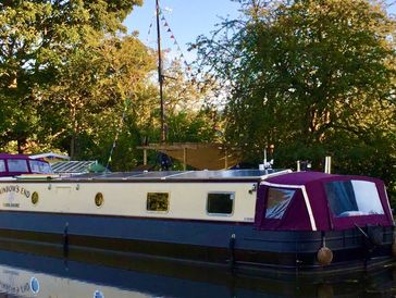 The boat on the private mooring 