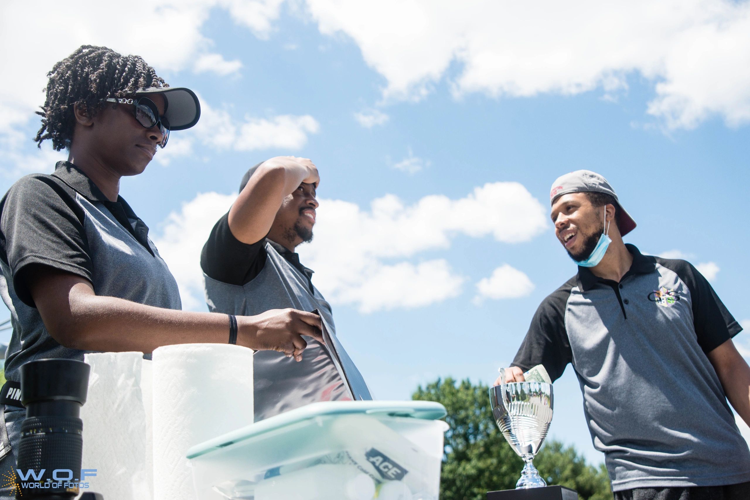 CEO Joshua Frenche, President Rochelle Johnson and Board Member Anthony Brown Sr. enjoying the sun