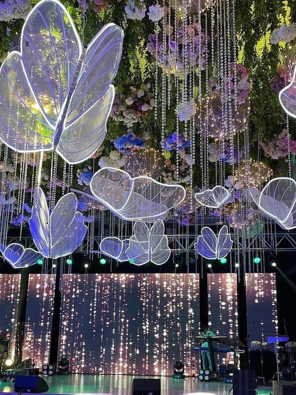 Sangeet night Décor with Lighting solutions and Garden