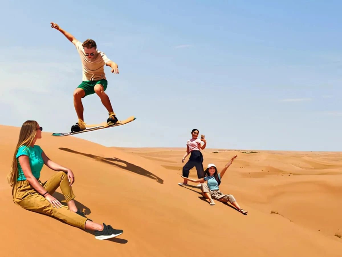 Unlash your adventurous side with skateboarding for beginners in the desert safari.