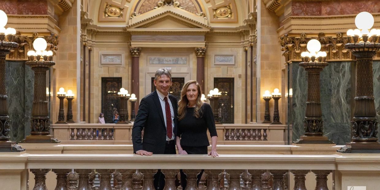 Matt Kussow, Michelle Kussow WI lobbying team Photo credit: Jenna Fisher Photography @jennamphotos_