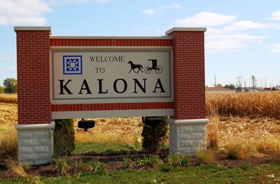 Welcome to Kalona sign from Kalona, Iowa, location of Bulltown Bookkeeping and Tax