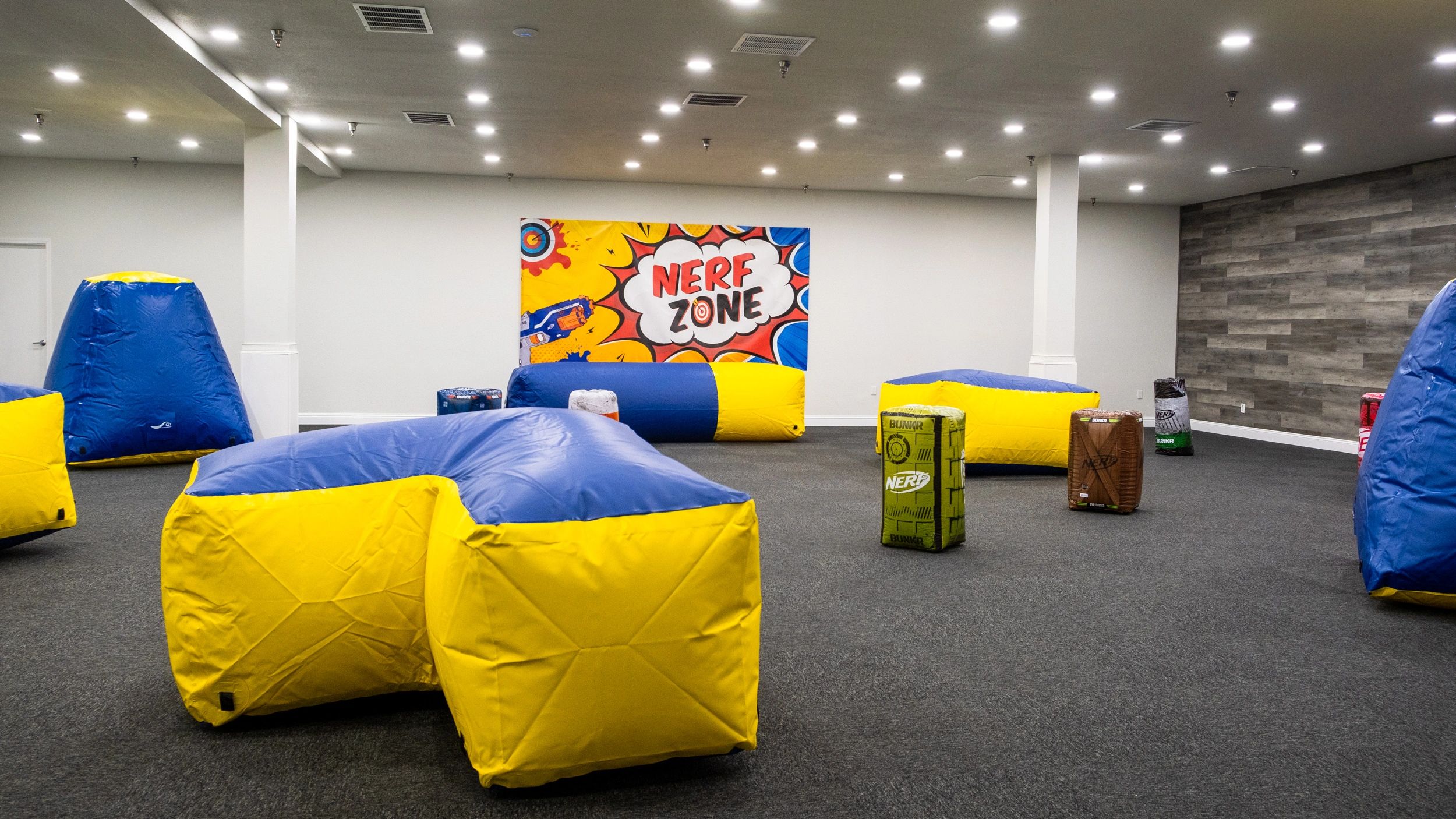 The Nerf Zone at the Unerground Arcade