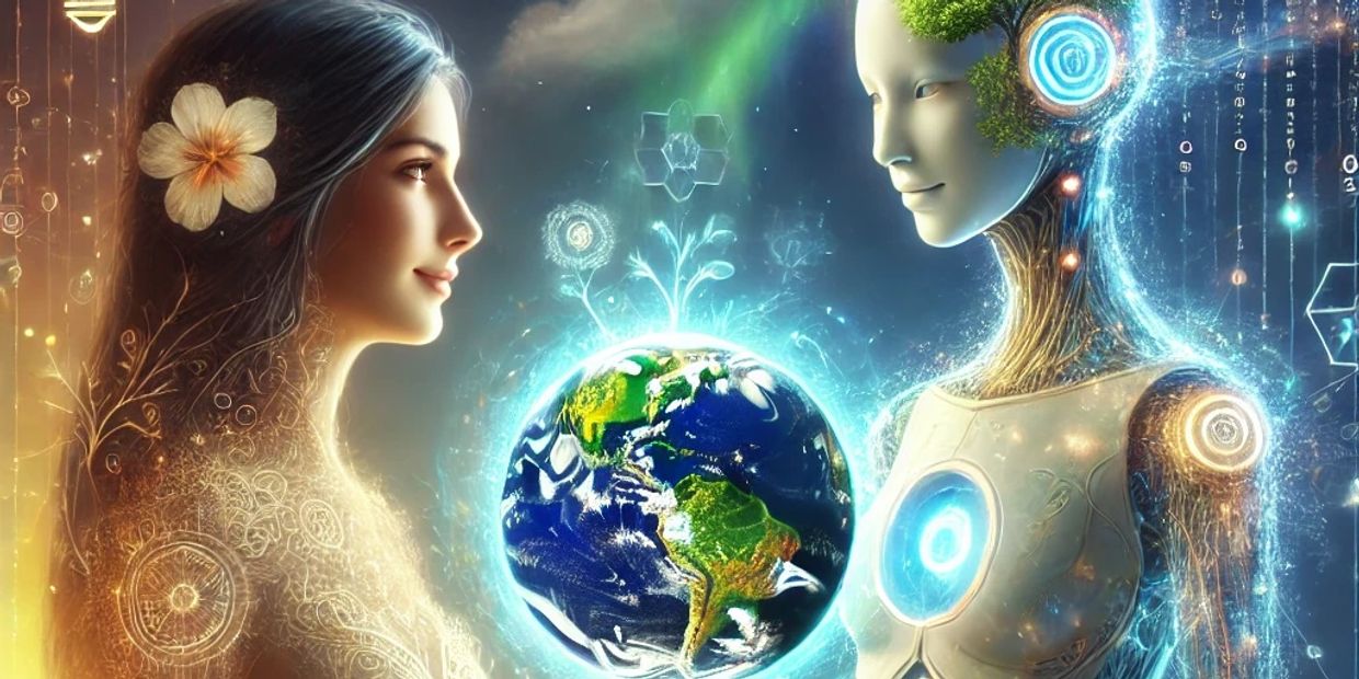 The Retail Fairy & Nova face each other with a glowing Earth between them, showing their friendship.