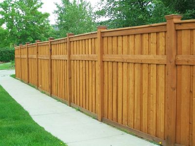 Pretty flat top privacy fence
