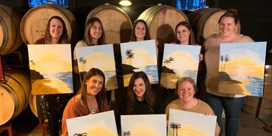 Bridal Shower Paint Parties by Artist Erin Leigh Boughamer - Event Painting by Erin & Paint Sip Fun
