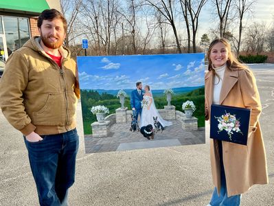 Live Wedding Painting | Event Painting By Erin | Artist Erin Leigh Boughamer | Erin Leigh Studios