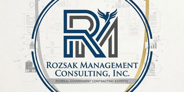 Logo of Rozsak Management Consulting, Inc., federal government contracting experts.