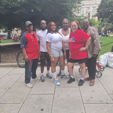 Our Saturdayoutreach initiatives team 
Rachelle Ellison 
Andrew Anderson 
Queenie Featherstone 
Rodn