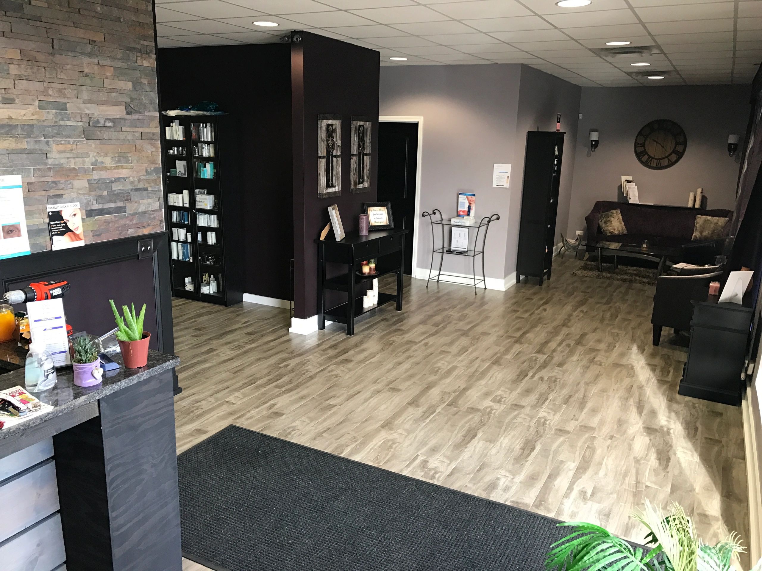 Clean, professional medical spa treatment room with neutral tones at Mind and Body Care in Schaumburg