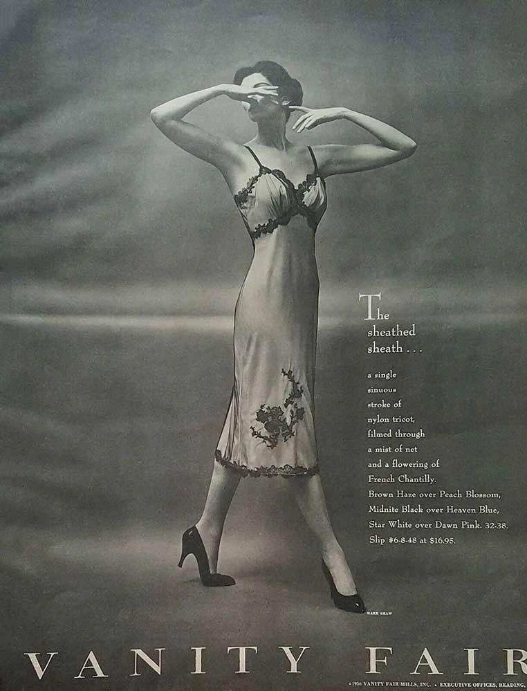 1950s Vanity Fair vintage lingerie label dating guide.