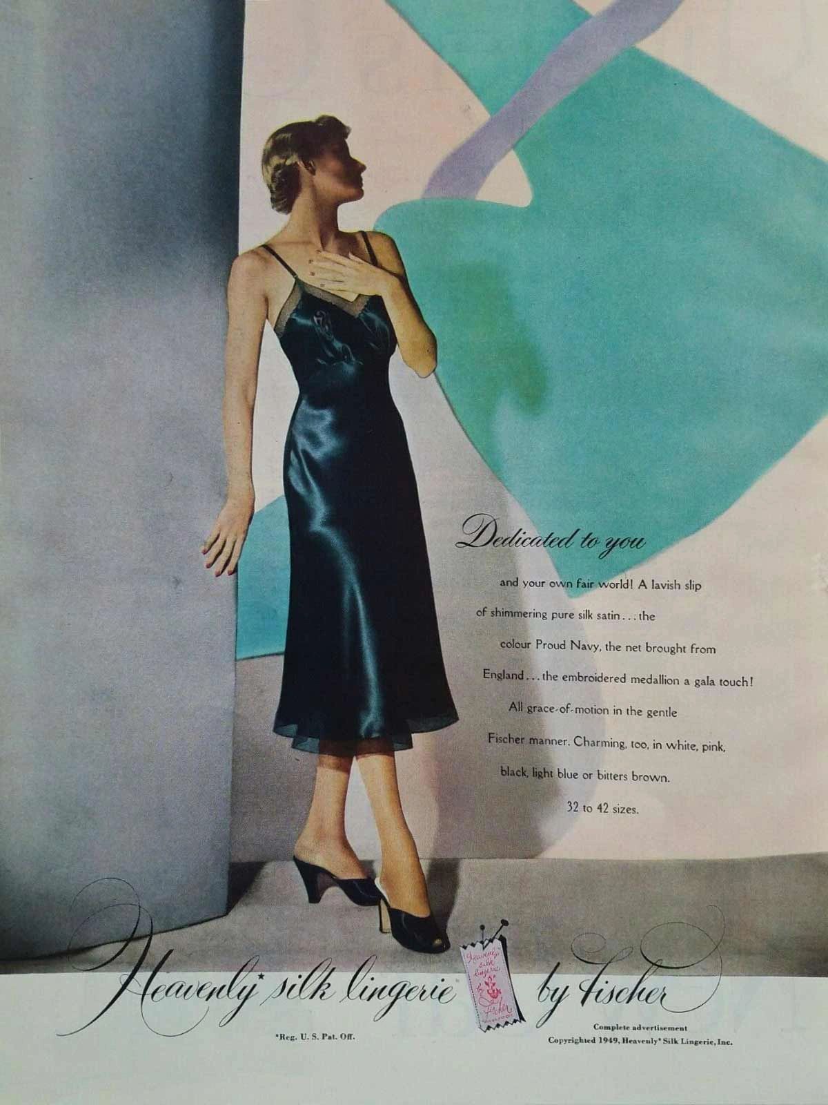 40's Fischer Lingerie Ad 1949