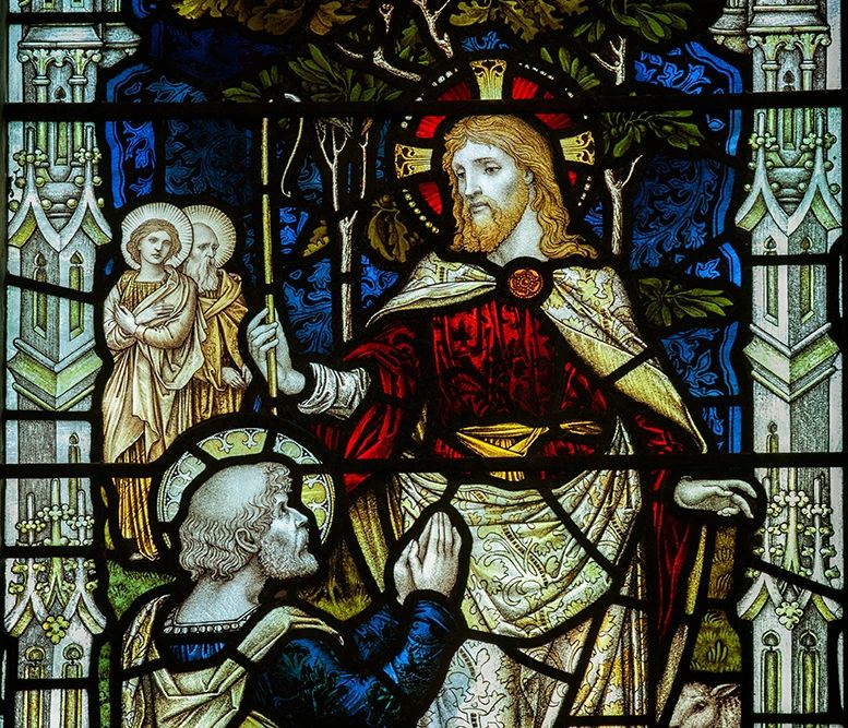 The windows in our borrowed church were a sight to behold!