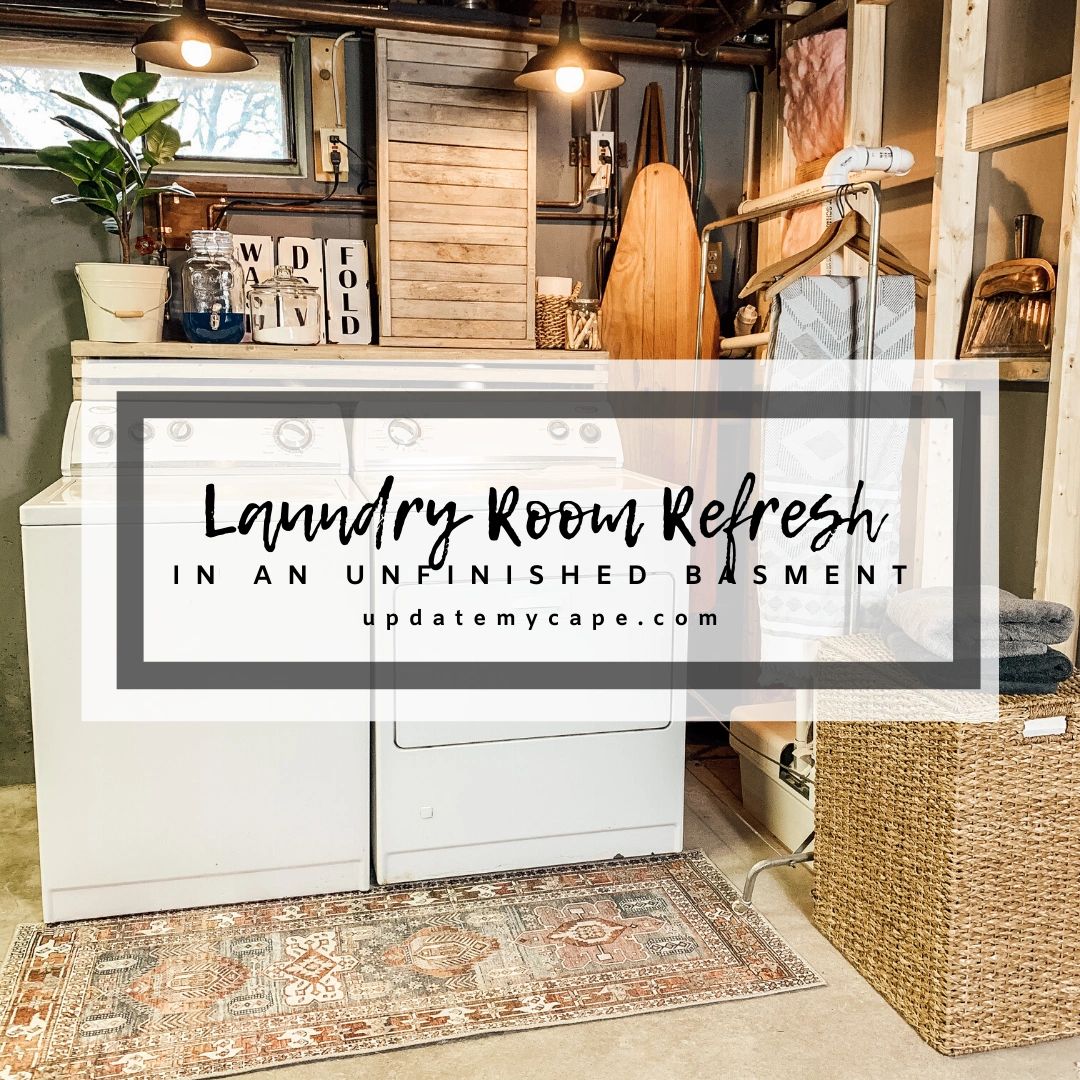 Unfinished Laundry Room Refresh