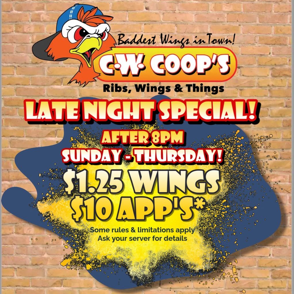 late night special, $1.25 wings, angus, borden, what to eat