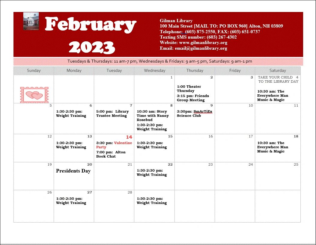 February 2023 Calendar