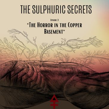 The Sulphuric Secrets S1, E3 graphic. A skinless body with a levitating lymphatic system.