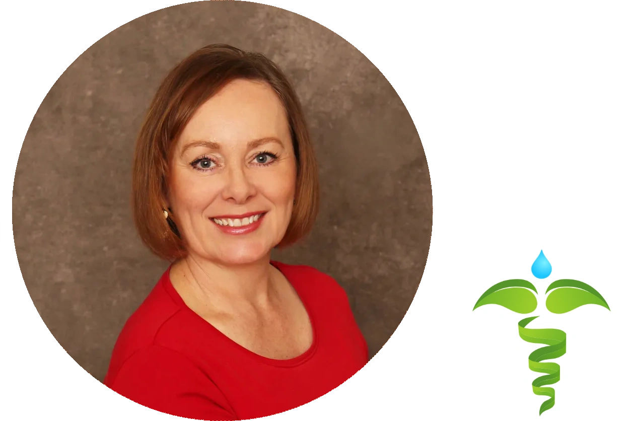 Picture of a psychologist with Refresh Centre Lethbridge logo